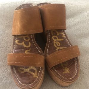 Sam Edelman New Camel Sandal Wedges